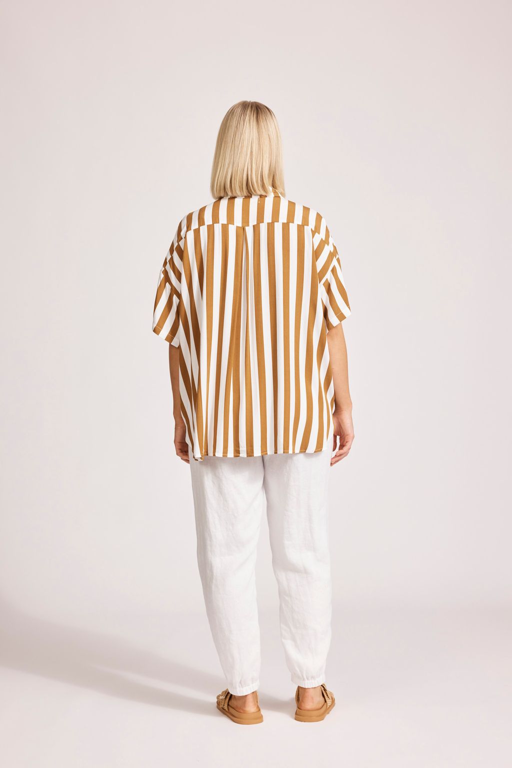 TREVILLE STRIPE SHIRT - CARAMEL by eb&ive