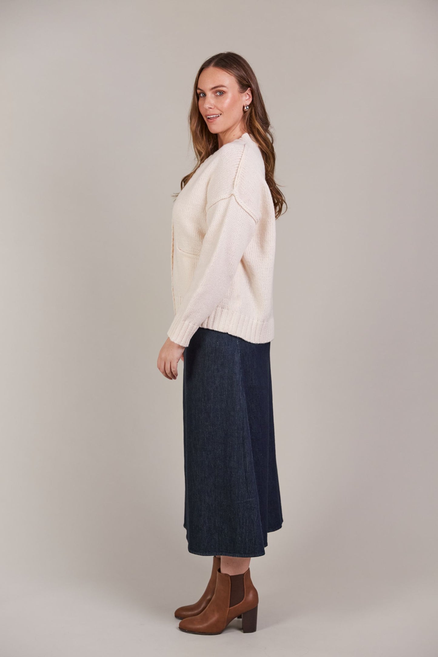 Katana Cardigan - Ecru by eb&ive