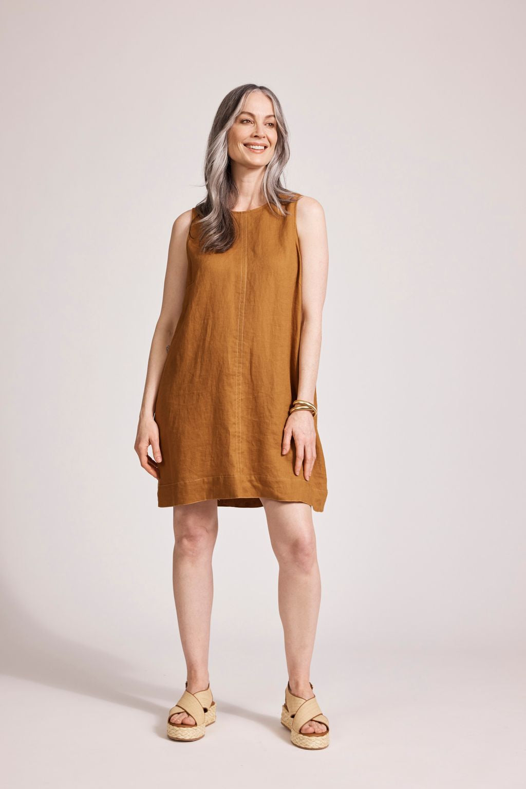 MIRAMAR TANK DRESS - CARAMEL by eb&ive