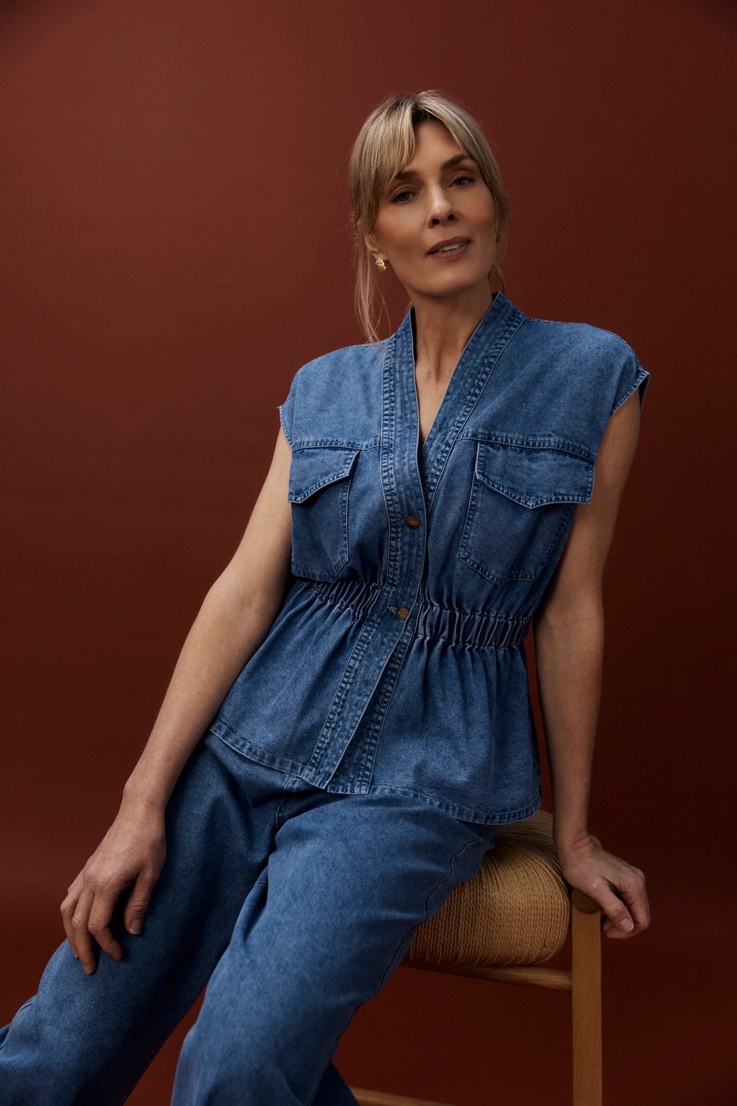 BODHI DENIM VEST - DENIM by Eb&ive