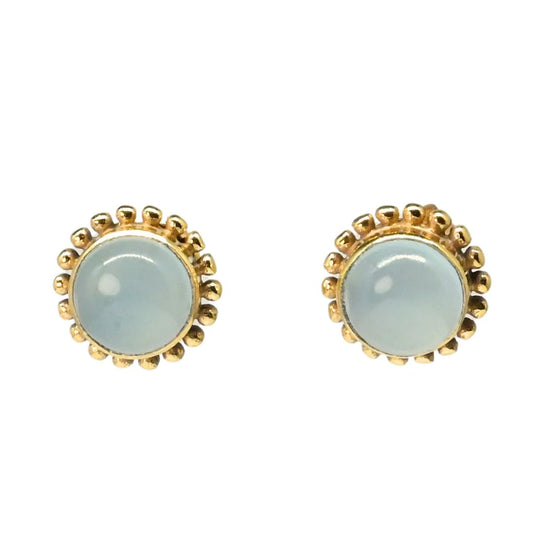Euro Gold Gemstone Stud Earrings by Melanie Woods - 2 Colours