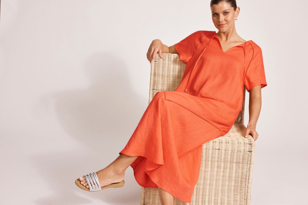 MIRAMAR MAXI DRESS - CORAL by eb&ive