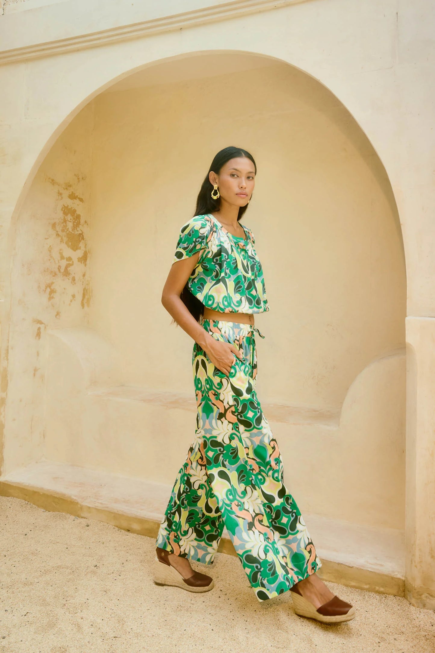 Aurora Reversible Crop Top - Paisley by IsleOfMine