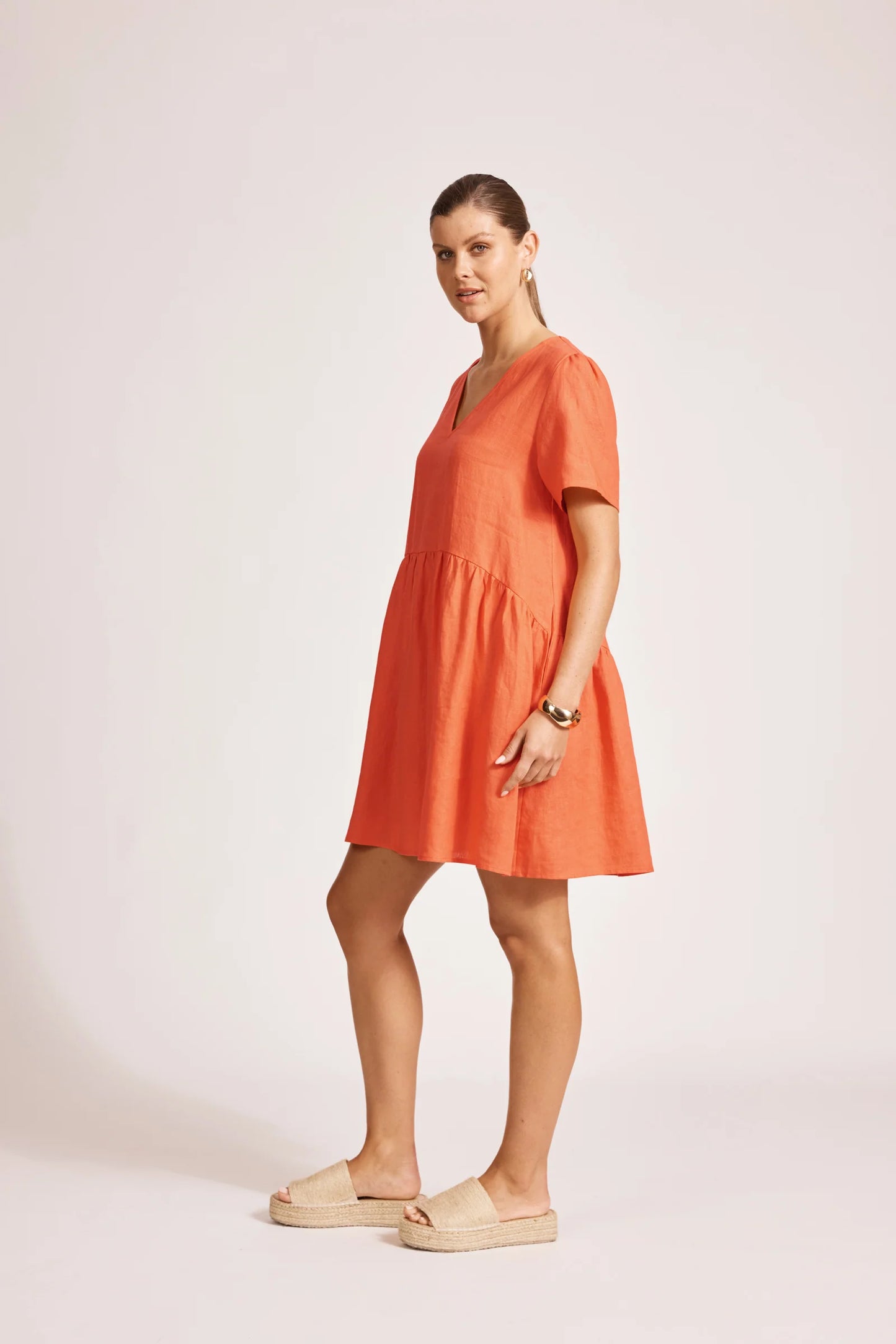 MIRAMAR MIDI DRESS - CORAL by eb&ive