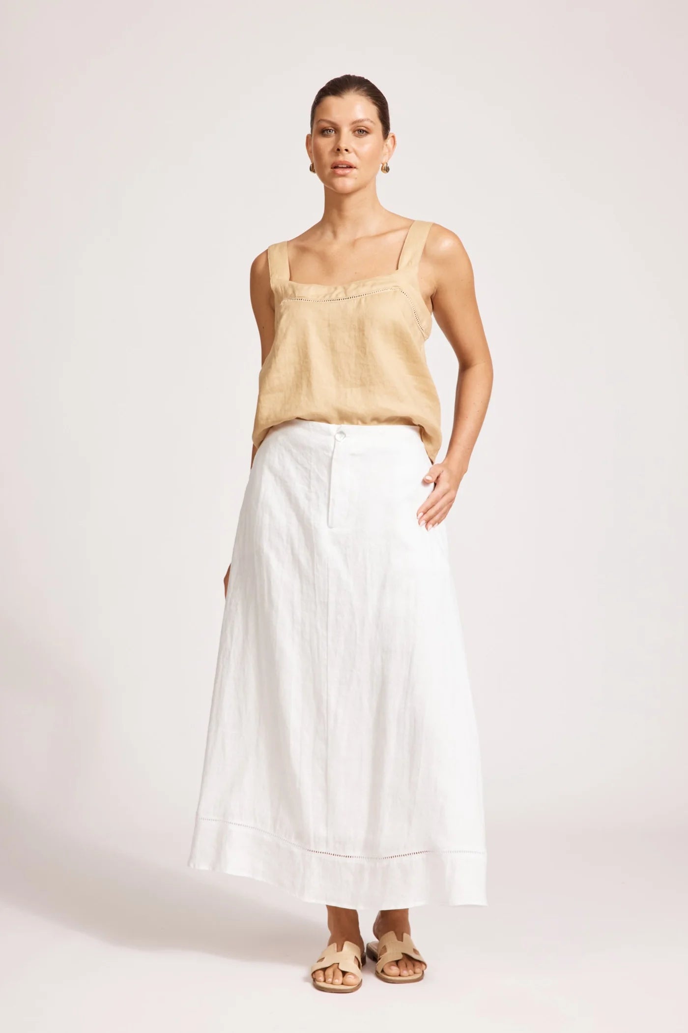 MIRAMAR MAXI SKIRT - WHITE by eb&ive