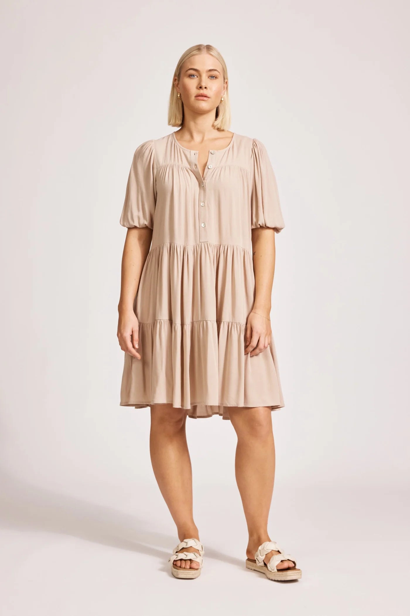 ALEGRIA MIDI DRESS - STONE by eb&ive