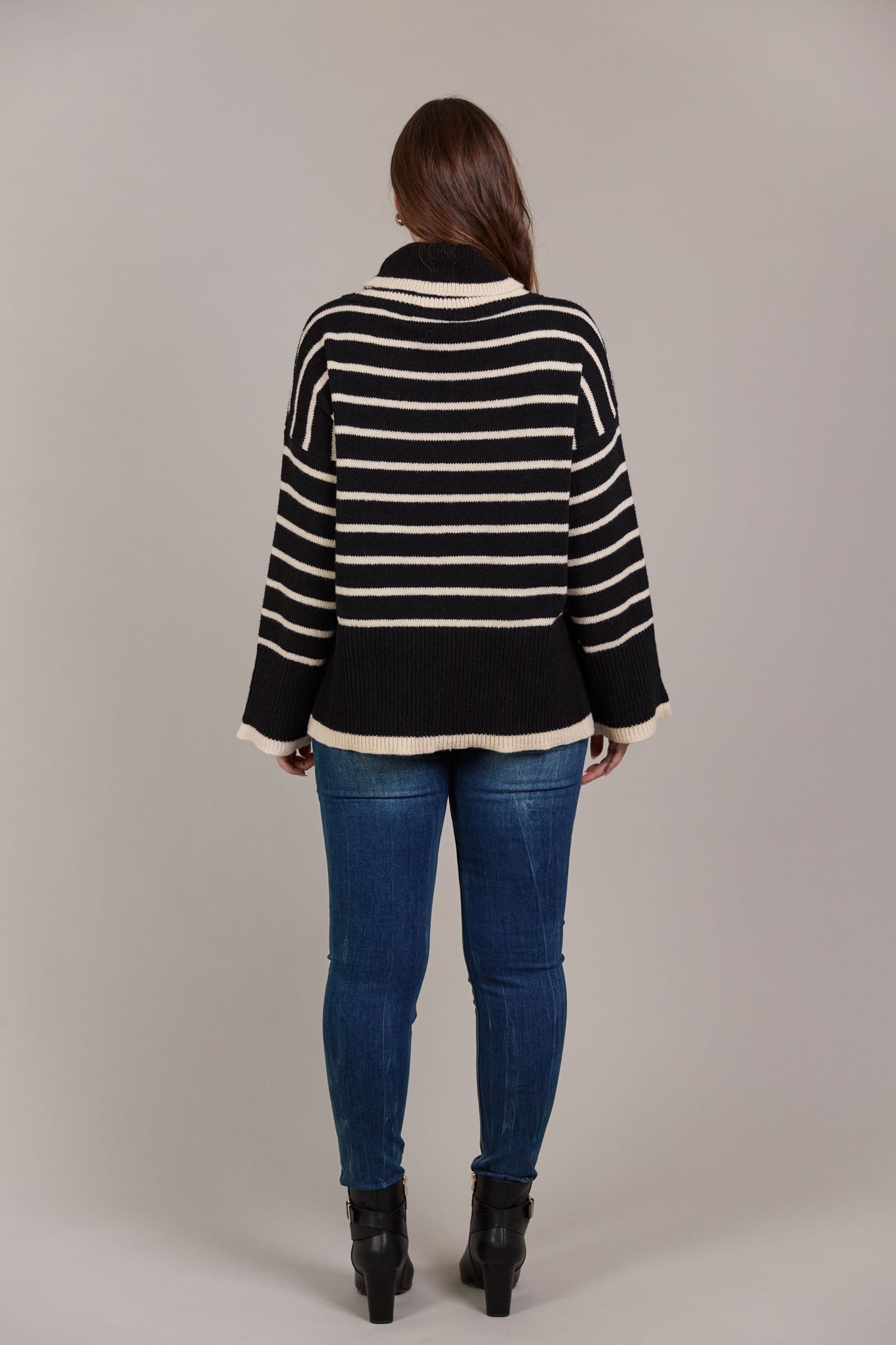 Katana Roll Neck Knit - Black by eb&ive
