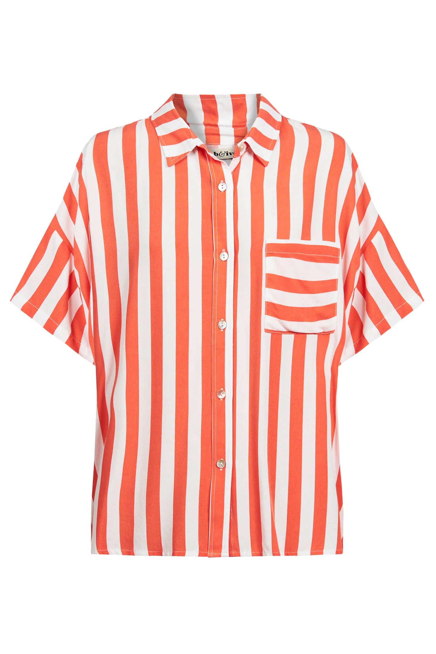 TREVILLE STRIPE SHIRT - CORAL by eb&ive