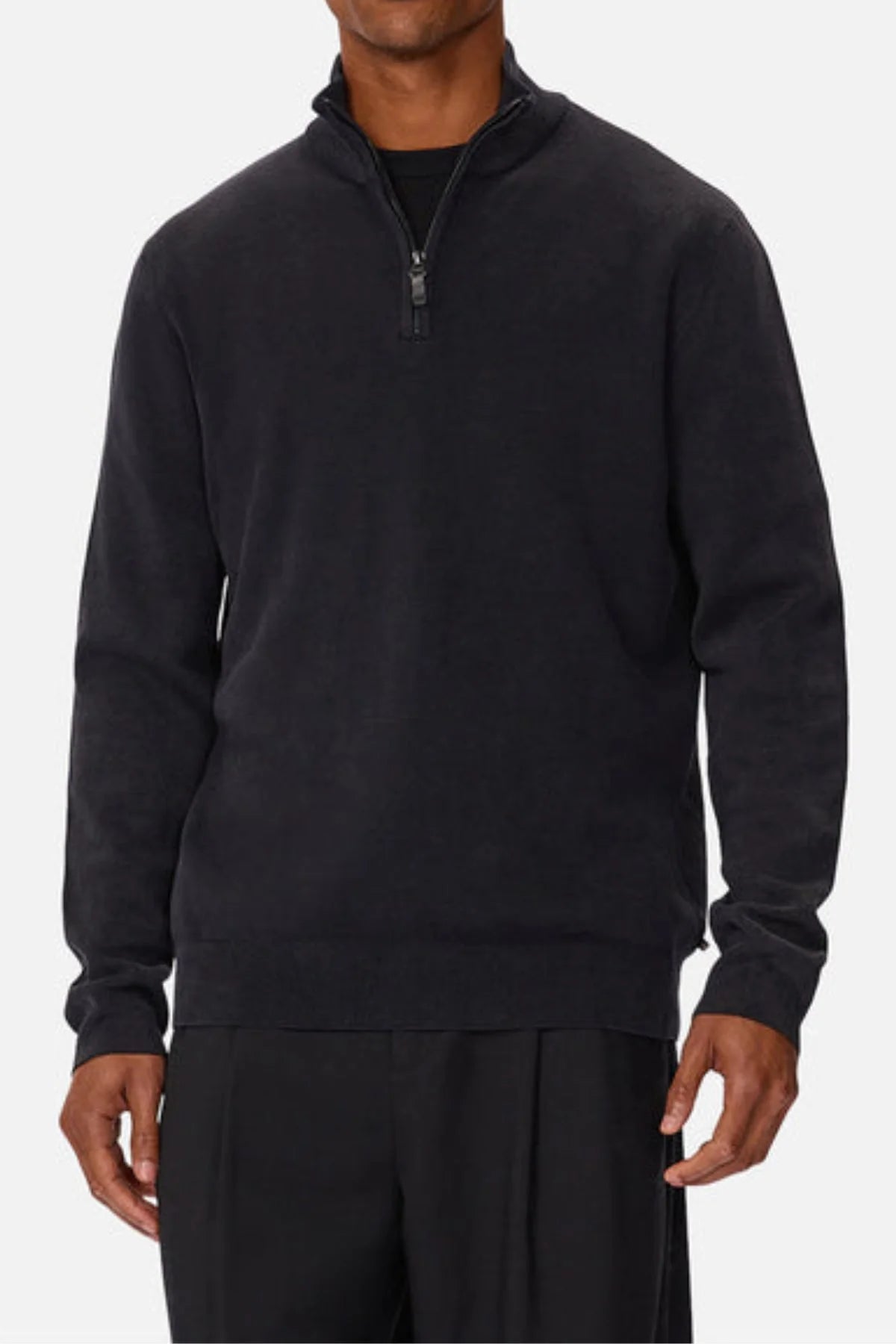 The Lakewood Zip Neck Knit by Industrie Clothing - Charcoal