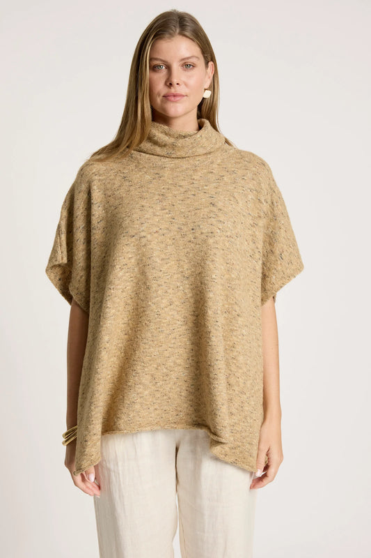 ZARDA PONCHO - MOCHA by Eb&ive
