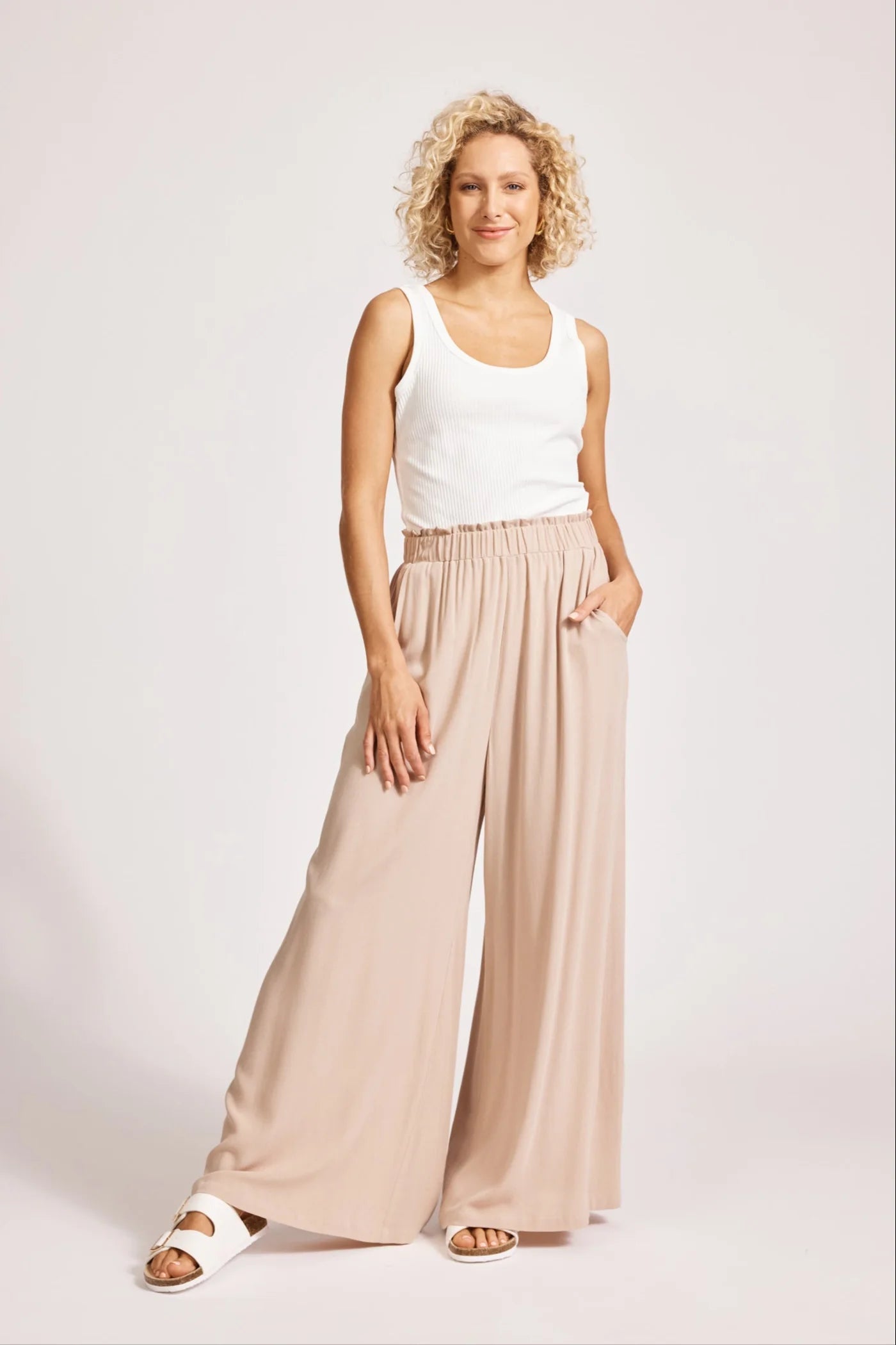 ALEGRIA PALAZZO PANT - STONE by eb&ive