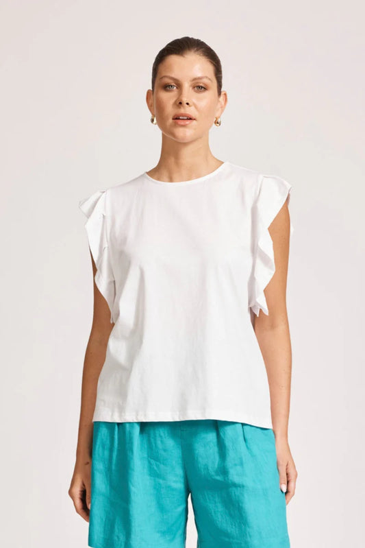 FRANCIA FRILL TANK - WHITE by eb&ive