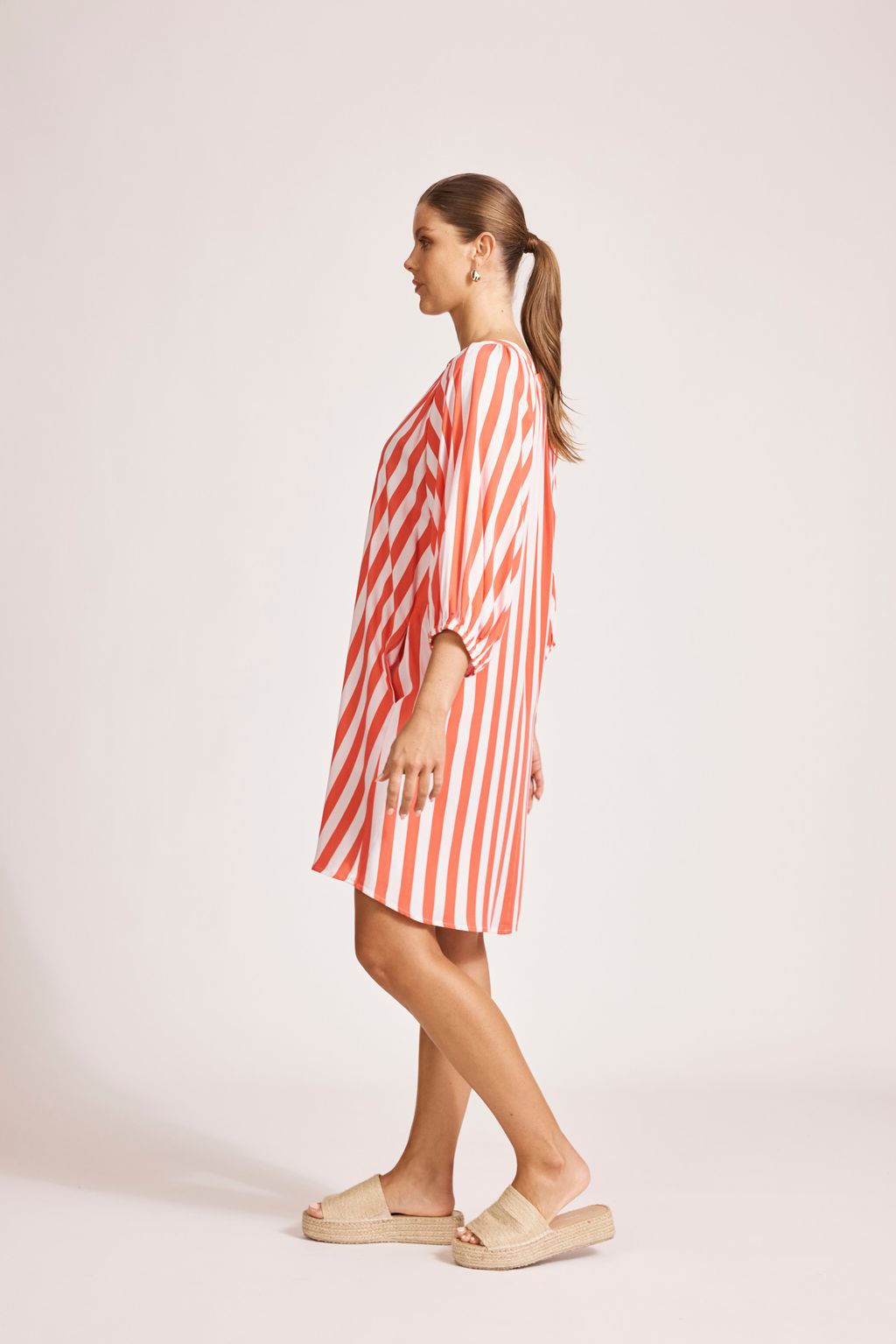 TREVILLE STRIPE DRESS - CORAL by eb&ive