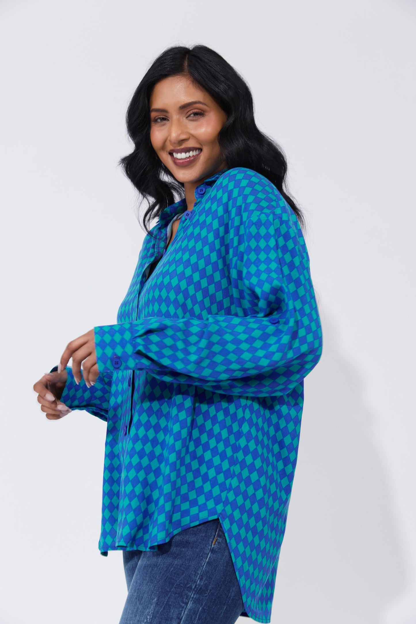 Casablanca Shirt - Blue/Oasis by Haven