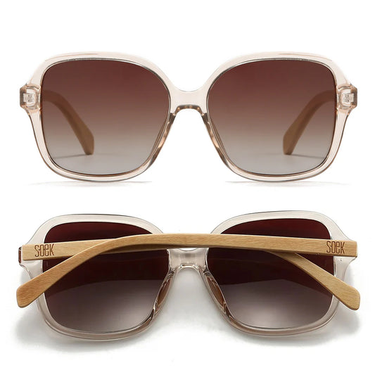 SCARLETT CHAMPAGNE Brown Gradient Lens Maple Arms sunglasses by Soek