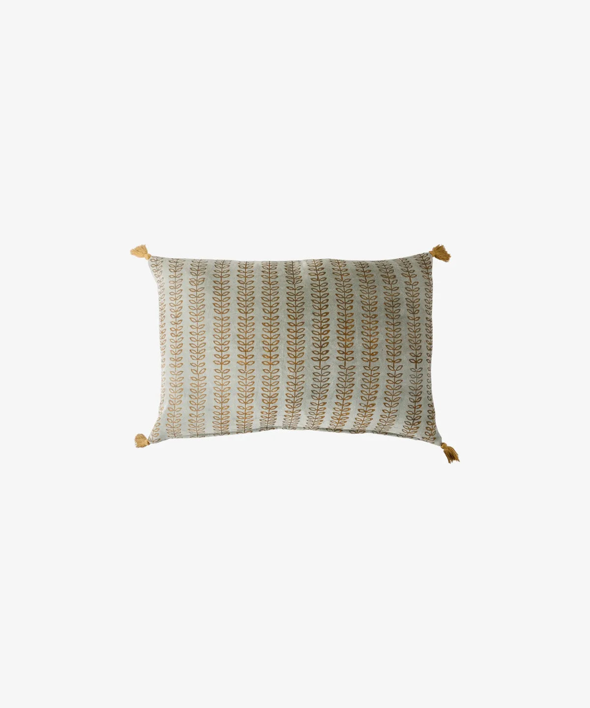 Leaf Handblock Velvet Cushion