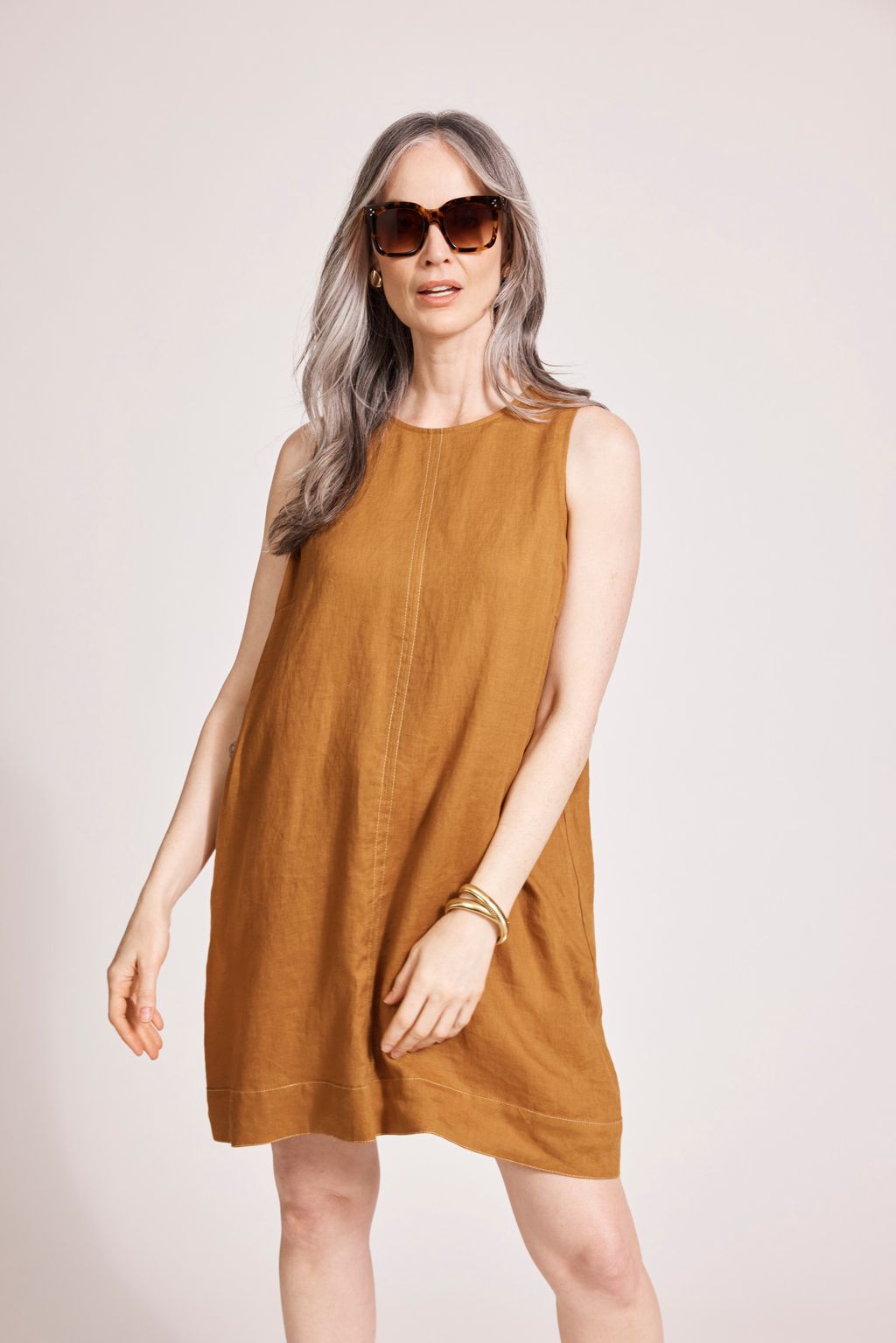 MIRAMAR TANK DRESS - CARAMEL by eb&ive