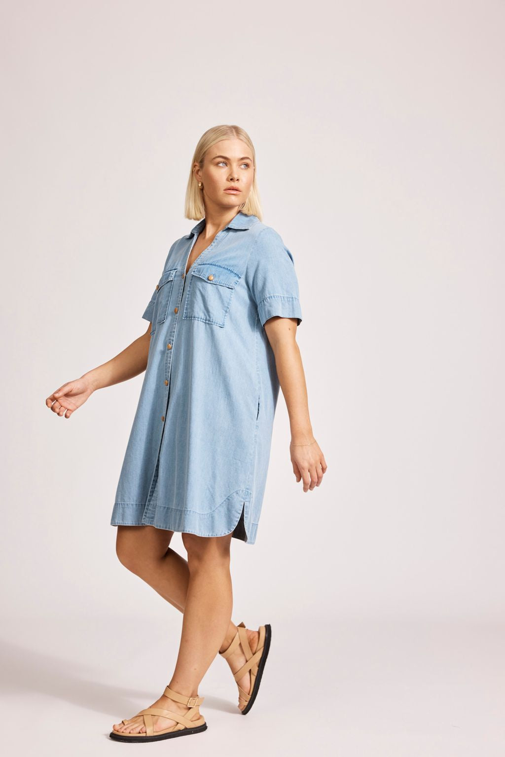 MELENIA DENIM SHIRT DRESS - DENIM by eb&ive