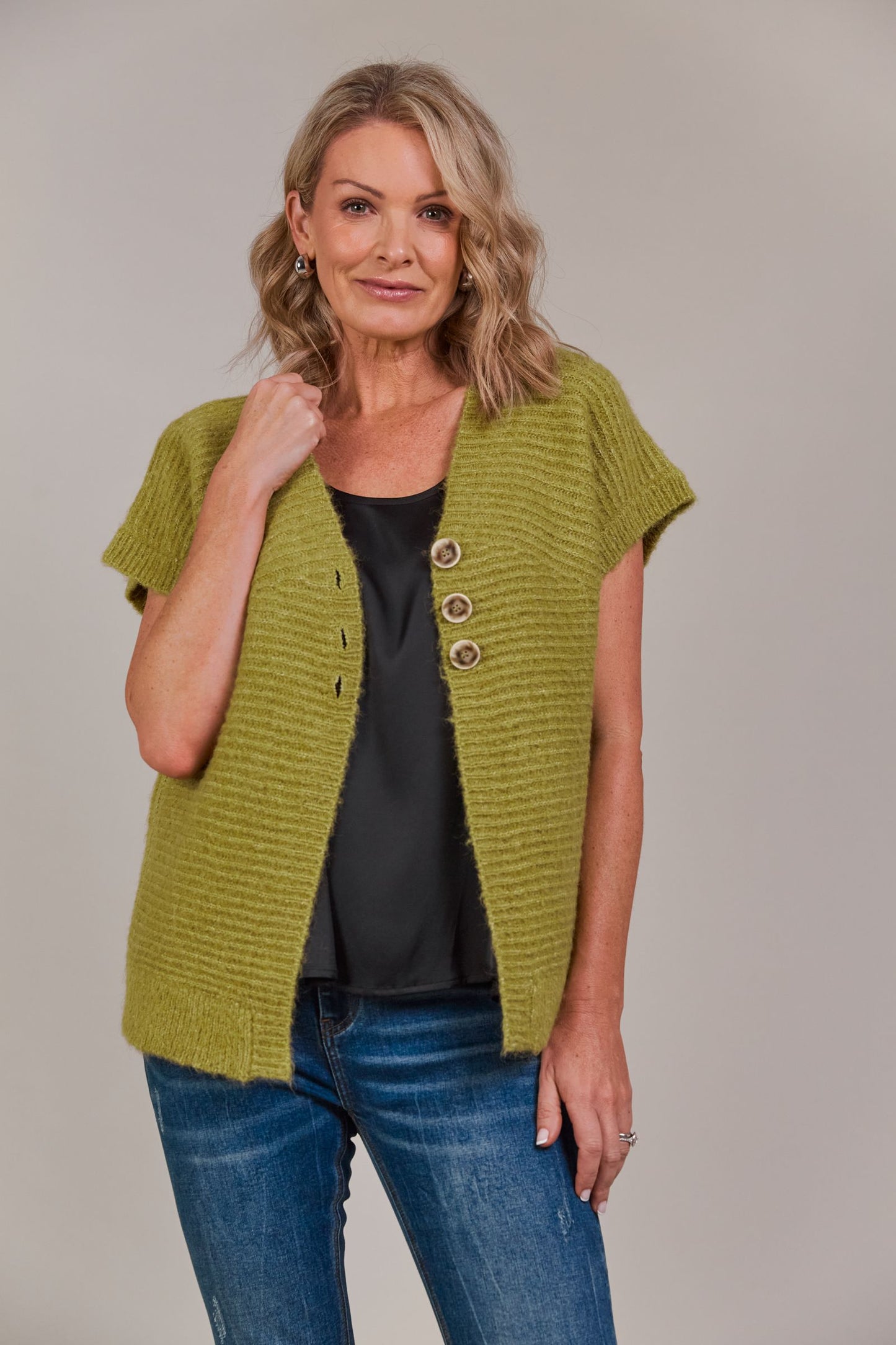 Folio Button Vest - 2 Colours by eb&ive