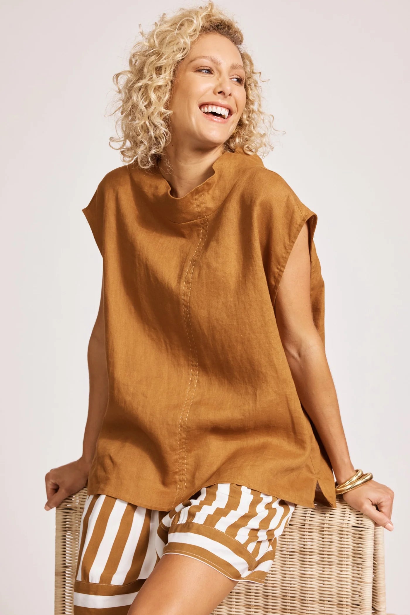 MIRAMAR TOP - CARAMEL by eb&ive