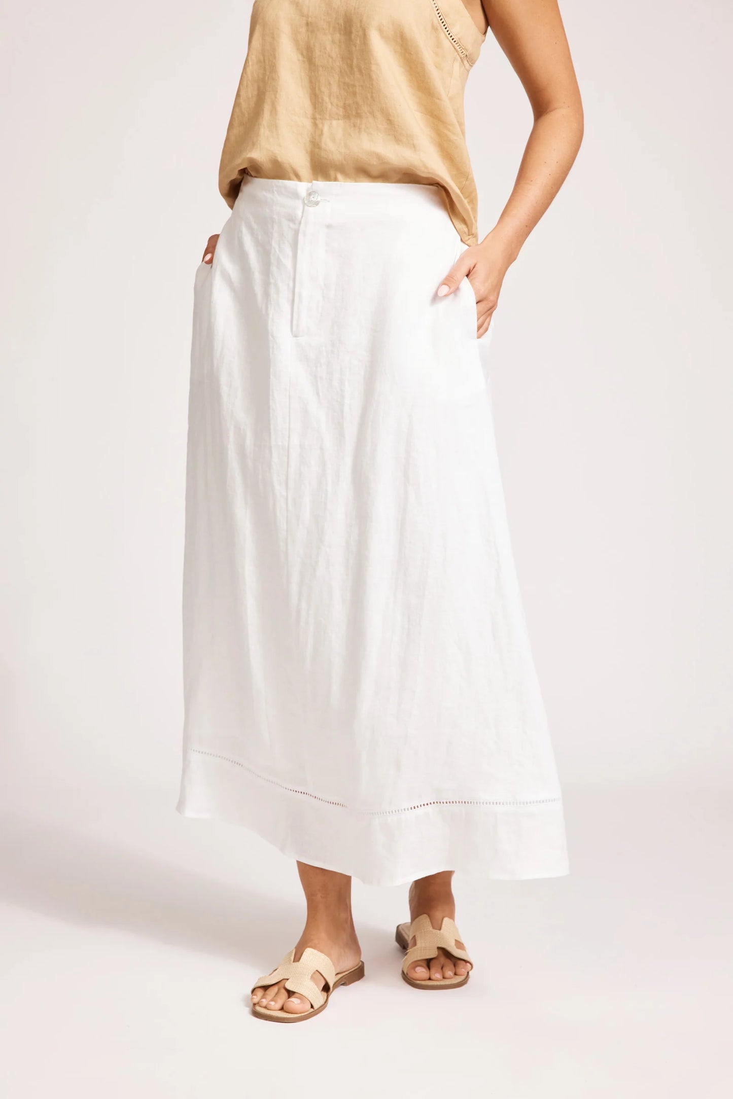 MIRAMAR MAXI SKIRT - WHITE by eb&ive
