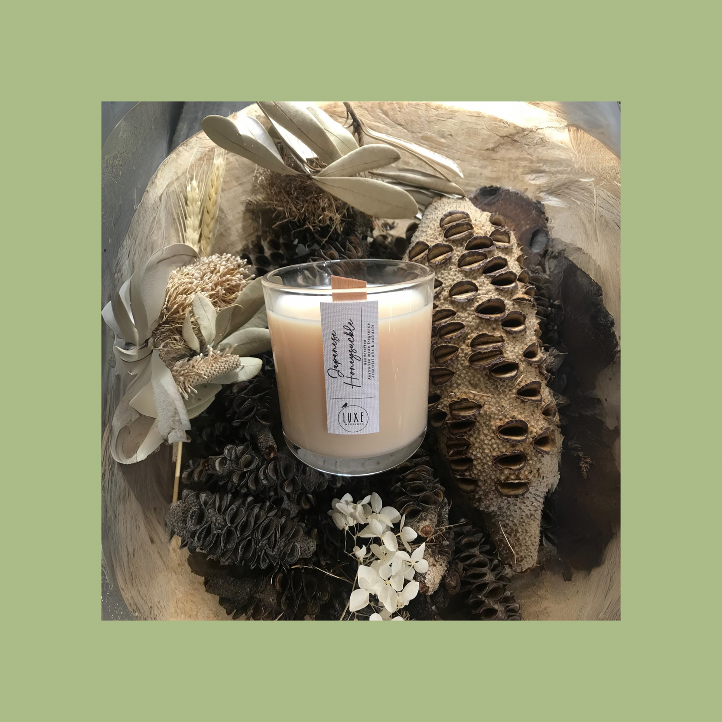 Japanese Honeysuckle Wood Wick Candle