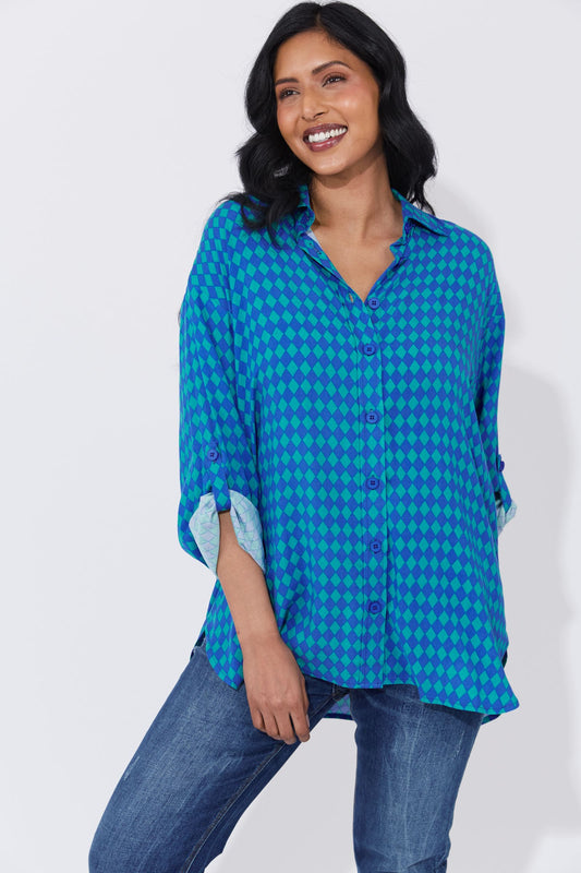 Casablanca Shirt - Blue/Oasis by Haven