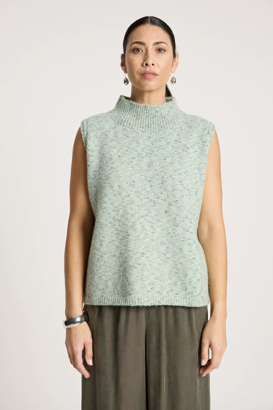 ZARDA KNIT VEST - SAGE by Eb&ive
