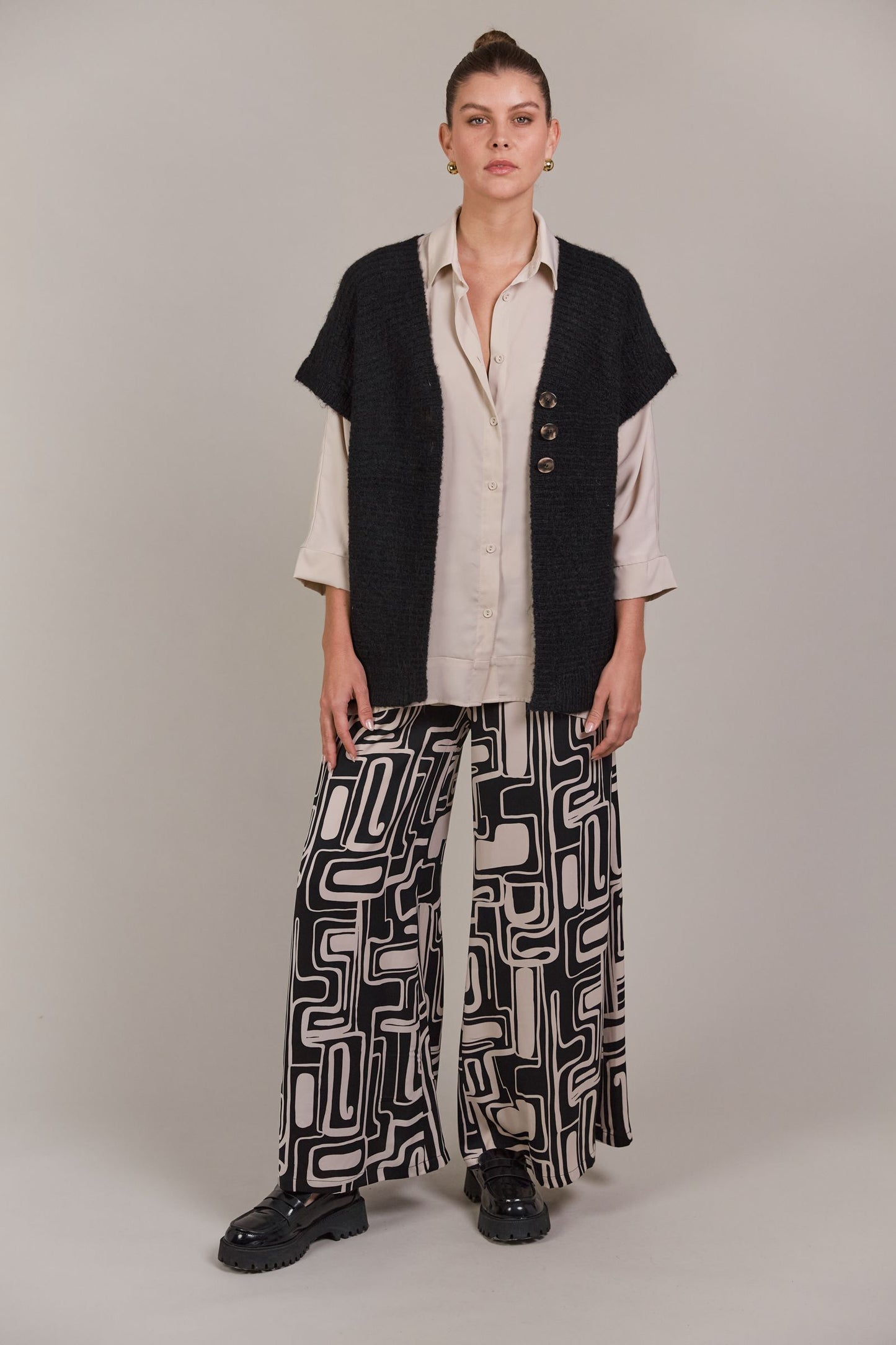 Folio Button Vest - 2 Colours by eb&ive