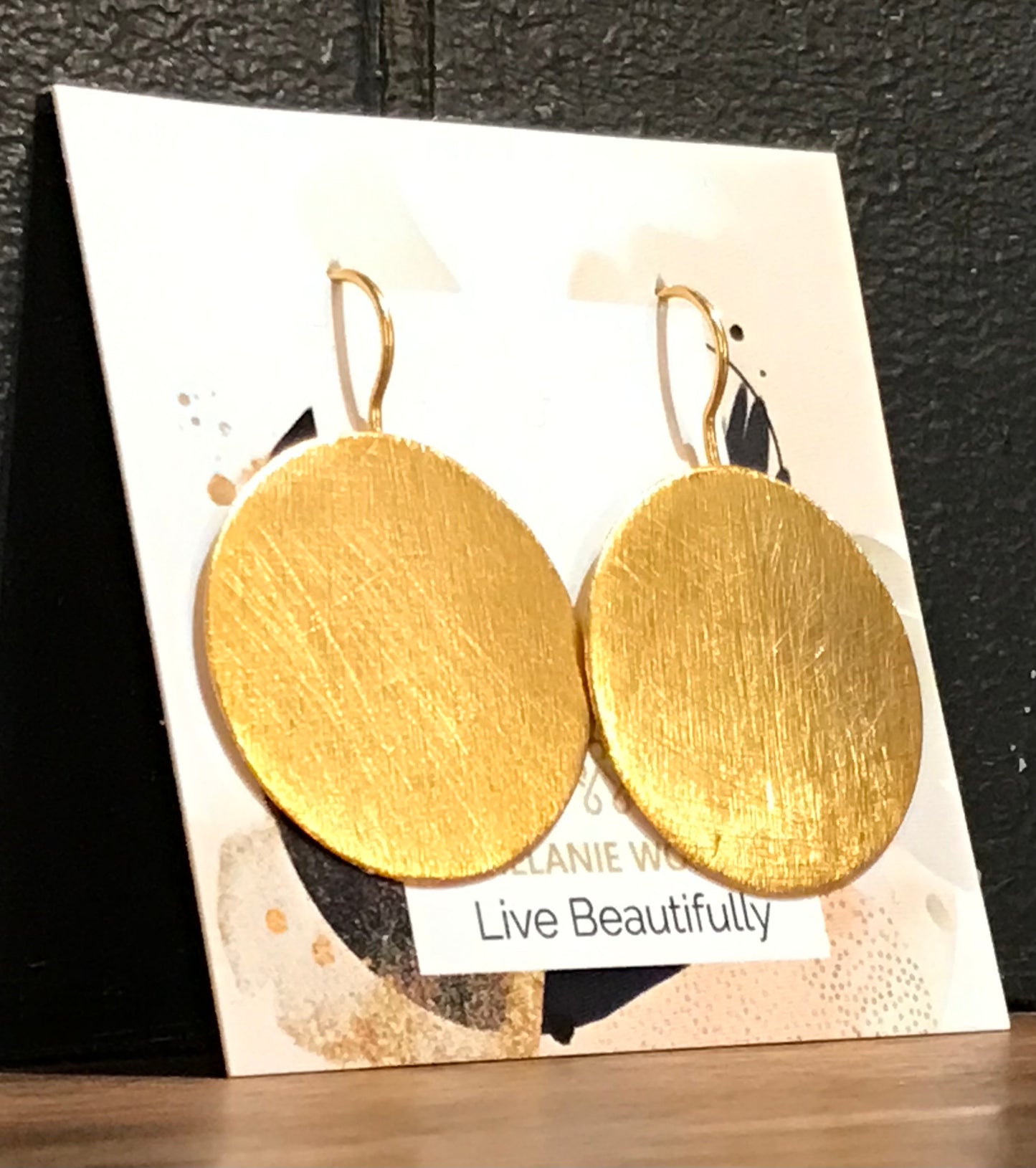 Euro Gold round drop by Melanie Woods