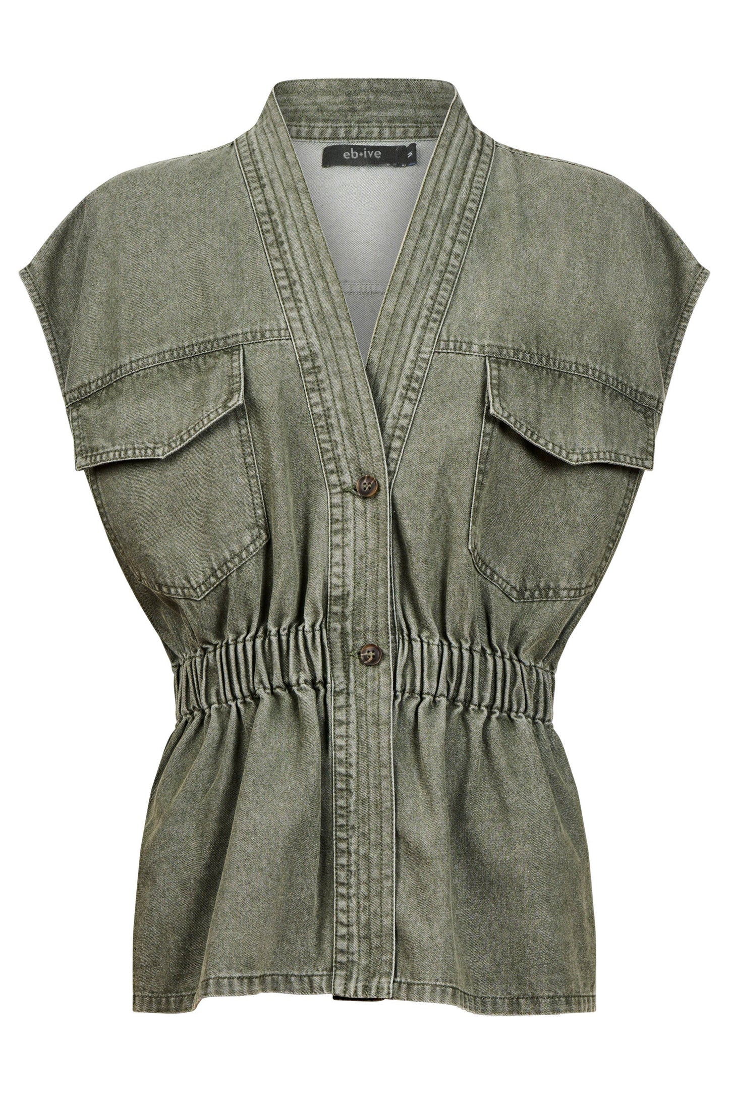 BODHI DENIM VEST - OLIVE by Eb&ive