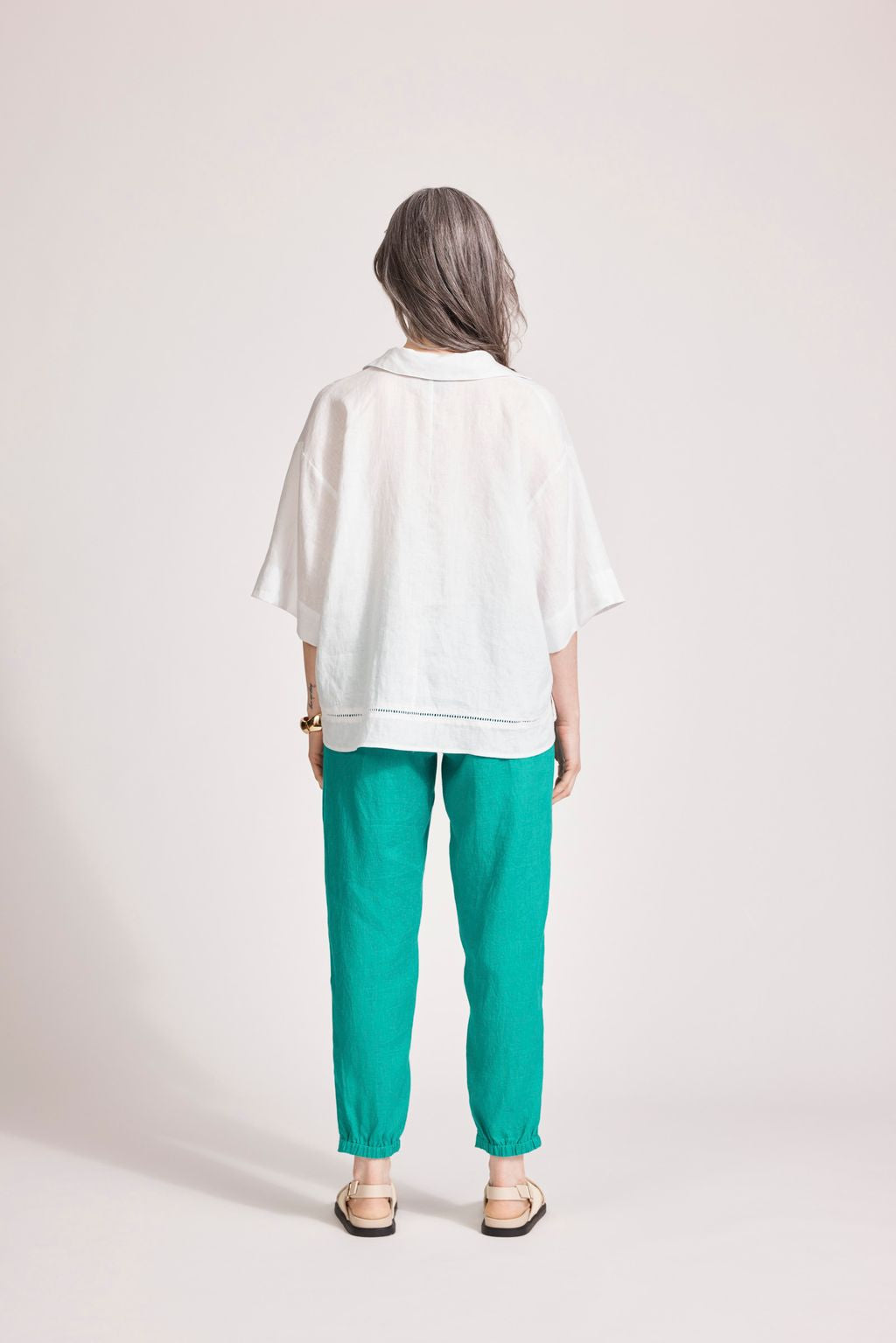 MIRAMAR COLLARED TOP - WHITE by eb&ive