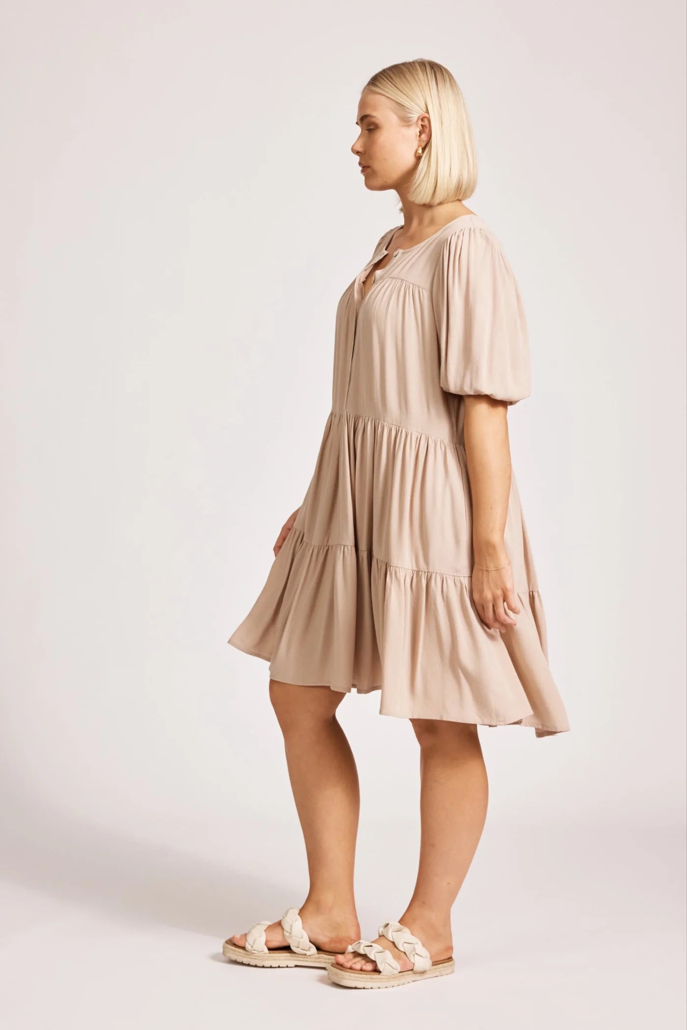 ALEGRIA MIDI DRESS - STONE by eb&ive