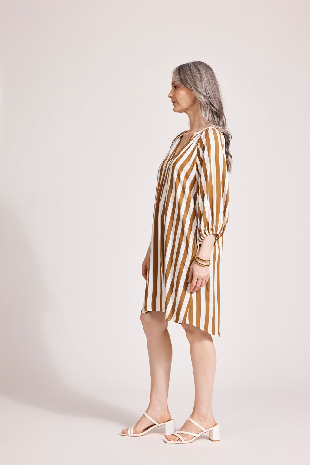 TREVILLE STRIPE DRESS - CARAMEL by eb&ive