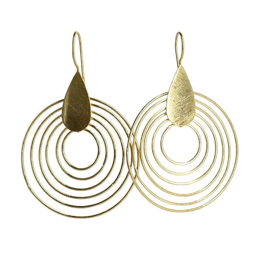 Euro Gold Drop Earrings by Melanie Woods