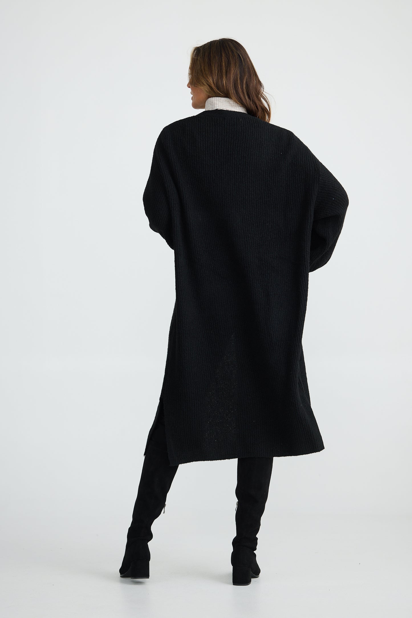 Bentley Long Cardigan by Brave+True - Black