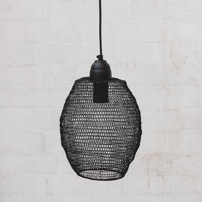 Crochet Lamp - Mini Ball - Black