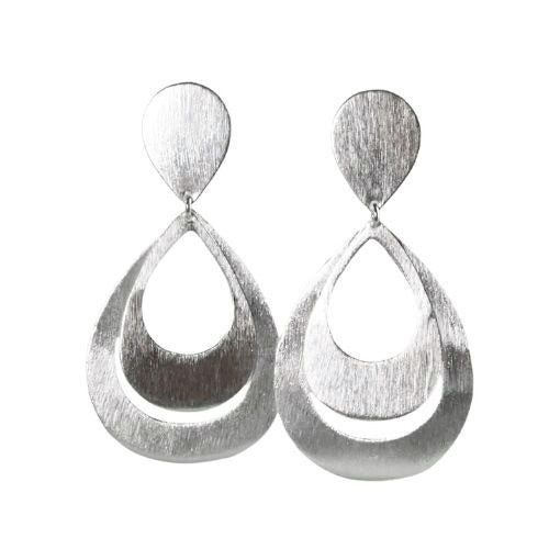 Euro Silver Wash Earrings by Melanie Woods