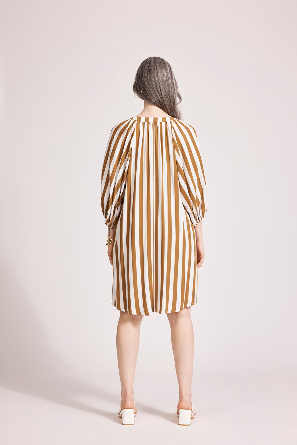 TREVILLE STRIPE DRESS - CARAMEL by eb&ive