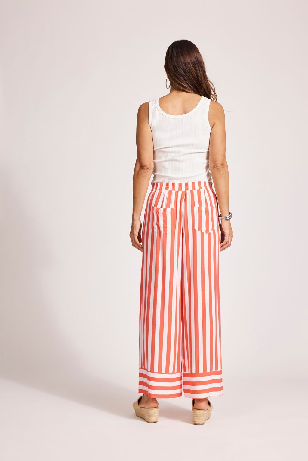 TREVILLE STRIPE PANT - CORAL by eb&ive