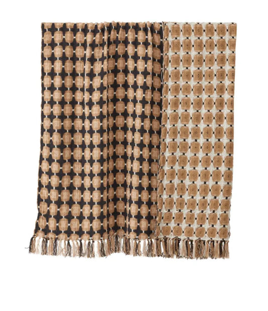 Elouise Wool Blend Throw 125x150cm- Black