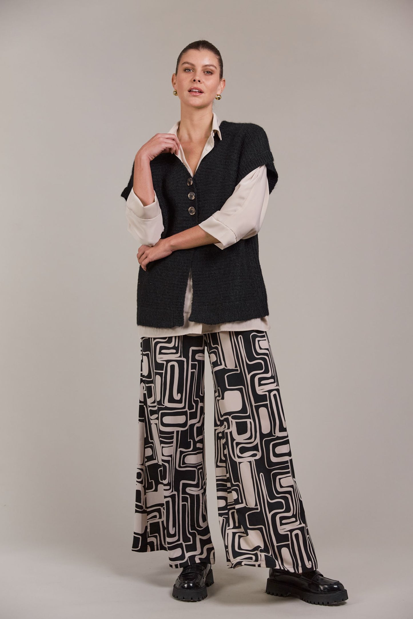 Folio Button Vest - 2 Colours by eb&ive