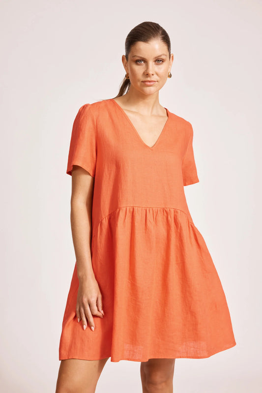 MIRAMAR MIDI DRESS - CORAL by eb&ive