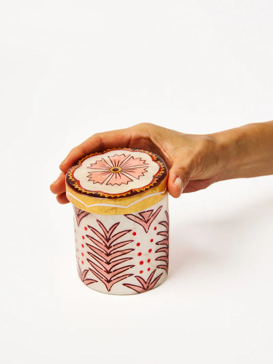 Samira Tall Box- Pink Flowers
