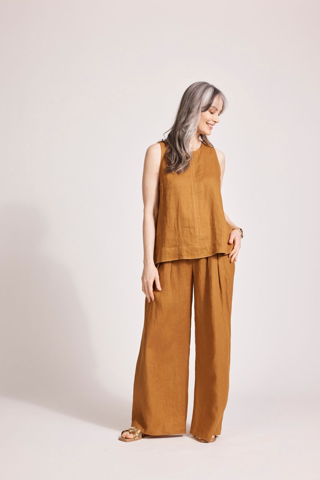 MIRAMAR TANK TOP - CARAMEL by eb&ive
