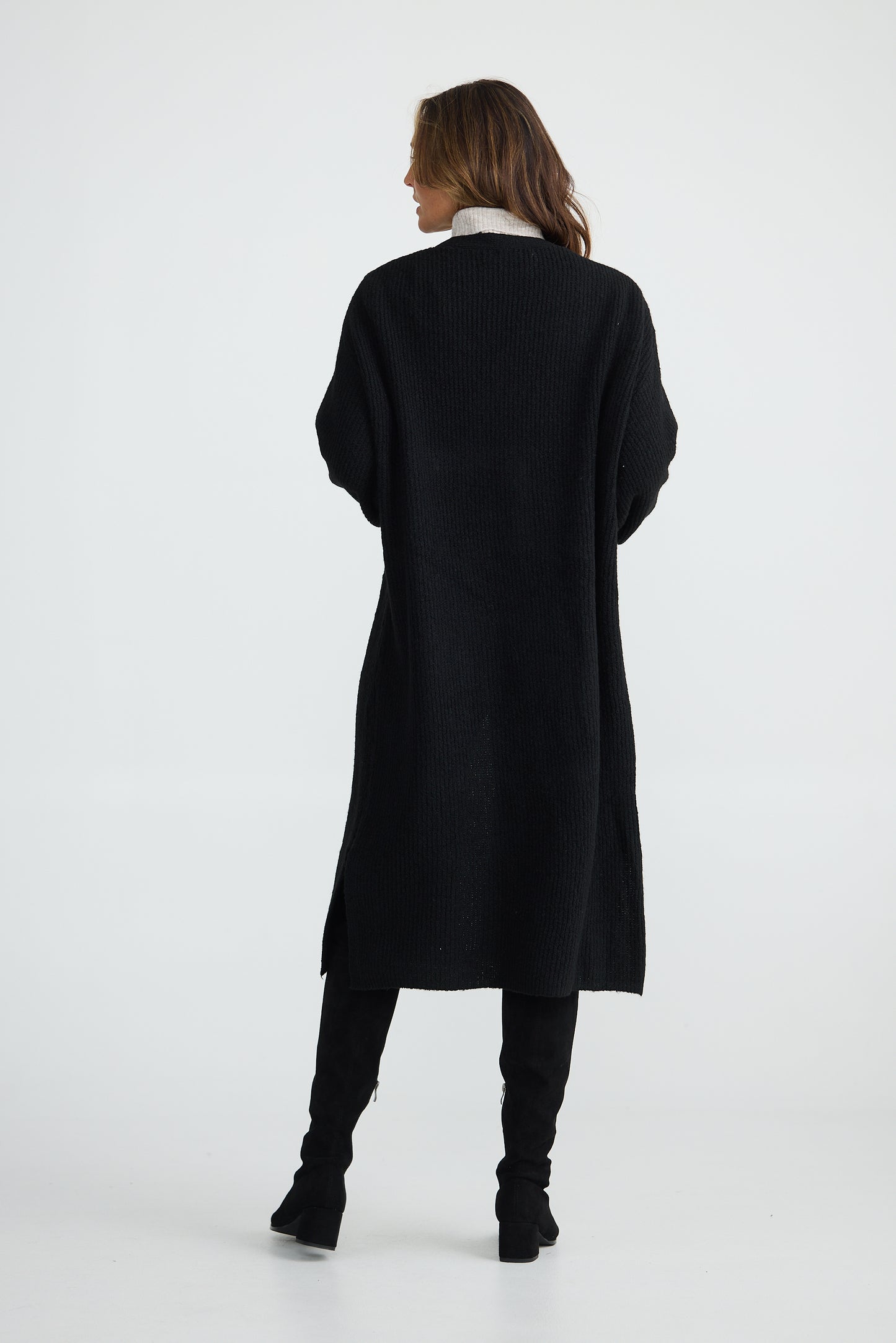 Bentley Long Cardigan by Brave+True - Black