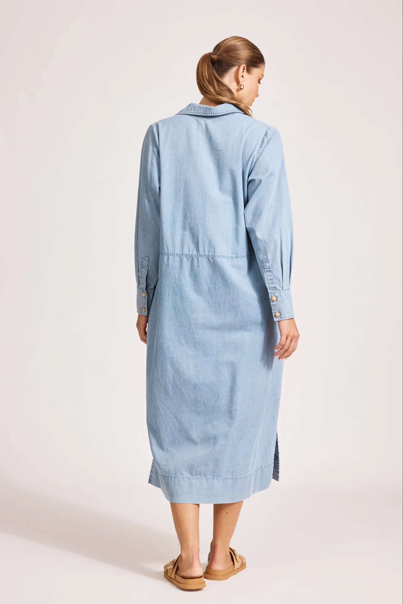 MELENIA DENIM COLLARED DRESS - DENIM by eb&ive