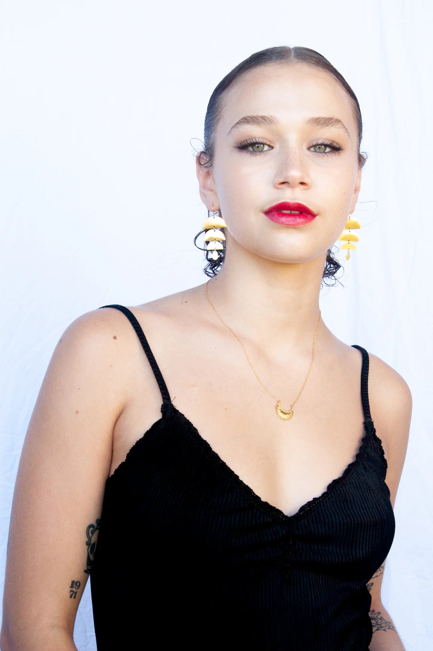 Euro Gold Earrings by Melanie Woods