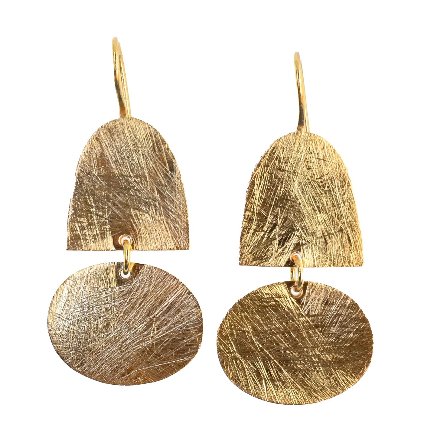 Euro Gold Round Drop Earrings by Melanie Woods