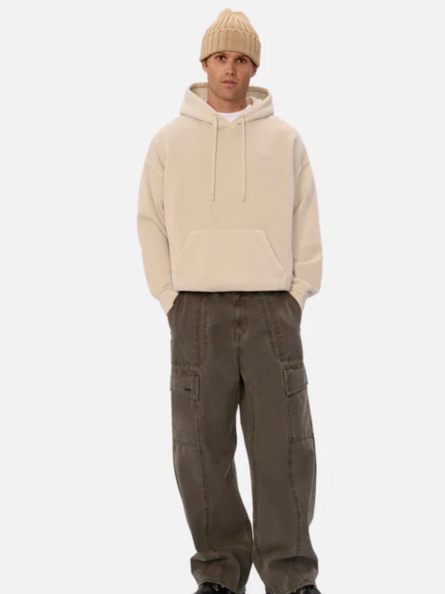 The Del Sur Washed Hoodie by Industrie Clothing - Grain